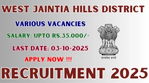 West Jaintia Hills District Recruitment 2025 - Apply Online for 17 Assistant Engineer, Junior Engineer and More Posts by Oct 03 West Jaintia Hills District Recruitment 2025 - Apply Online for 17 Assistant Engineer, Junior Engineer and More Posts by Oct 03