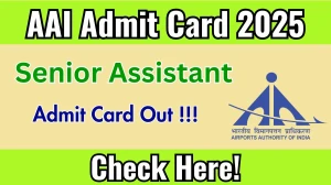 AAI Senior Assistant Admit Card 2025 OUT Download Link aai.aero