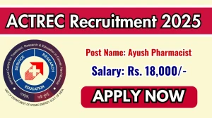 ACTREC Ayush Pharmacist Recruitment 2025 – Walk in
