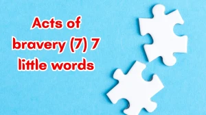 Acts of bravery 7 Little Words 7 letters Answer