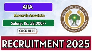 AIIA Research Associate Recruitment 2025 – Walk in