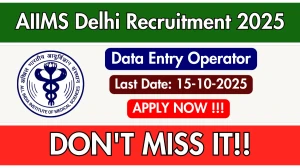 AIIMS Delhi Data Entry Operator Recruitment 2025 - Apply Online