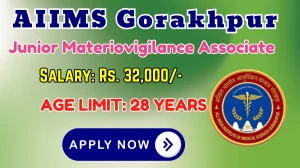 AIIMS Gorakhpur Junior Materiovigilance Associate Recruitment 2025 – Walk in for 01 Posts AIIMS Gorakhpur Junior Materiovigilance Associate Recruitment 2025 – Walk in for 01 Posts