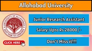 Allahabad University Junior Research Assistant Recruitment 2025 - Apply Offline