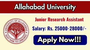 Allahabad University Junior Research Assistant Recruitment 2025 - Apply Offline for 01 Posts Allahabad University Junior Research Assistant Recruitment 2025 - Apply Offline for 01 Posts