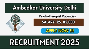 Ambedkar University Delhi Psychotherapist Recruitment 2025 - Apply Offline for 06 Posts Ambedkar University Delhi Psychotherapist Recruitment 2025 - Apply Offline for 06 Posts