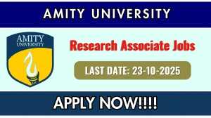 Amity University Research Associate Recruitment 2025 - Apply Online Amity University Research Associate Recruitment 2025 - Apply Online