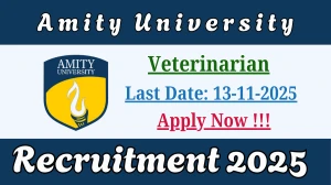 Amity University Veterinarian Recruitment 2025 - Apply Offline