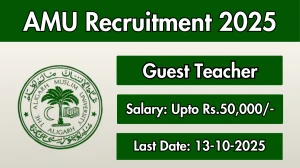 AMU Guest Teacher Recruitment 2025 - Apply Online