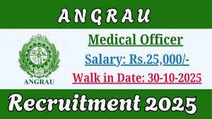 ANGRAU Medical Officer Recruitment 2025 – Walk in ANGRAU Medical Officer Recruitment 2025 – Walk in