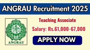 ANGRAU Teaching Associate Recruitment 2025 – Walk in