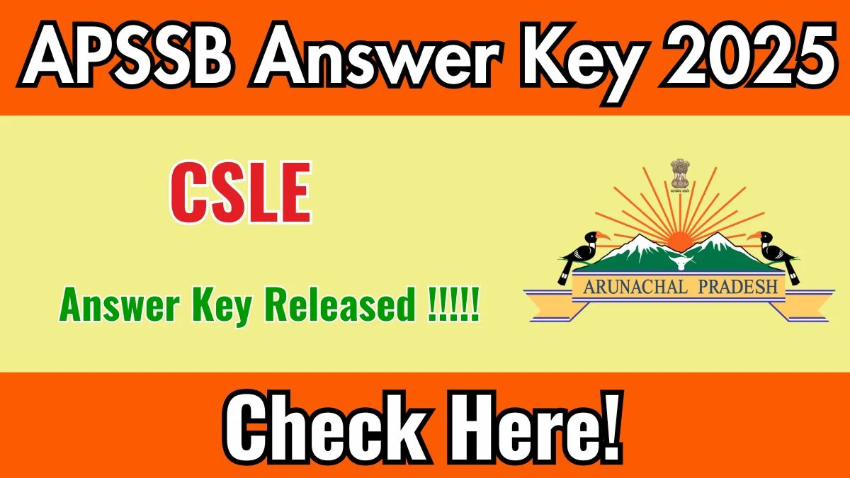 APSSB CSLE Answer Key 2025 Released – Download Now at apssb.nic.in APSSB CSLE Answer Key 2025 Released – Download Now at apssb.nic.in