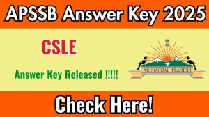 APSSB CSLE Answer Key 2025 Released – Download Now at apssb.nic.in