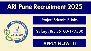 ARI Pune Project Scientist B Recruitment 2025 - Apply Online for 01 Posts ARI Pune Project Scientist B Recruitment 2025 - Apply Online for 01 Posts