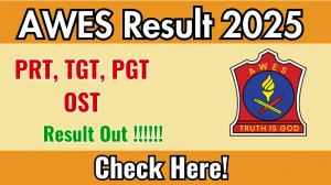 AWES PRT, TGT, PGT OST Result 2025 Out at awesindia.com, Direct Link to Download Result PDF Here