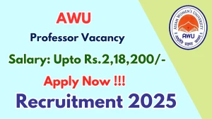 AWU Professor Recruitment 2025 - Apply Offline