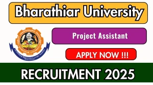Bharathiar University Project Assistant Recruitment 2025 - Apply Offline