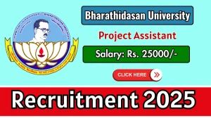 Bharathidasan University Project Assistant Recruitment 2025 - Apply Offline