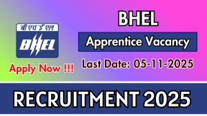 BHEL Apprentice Recruitment 2025 - Apply Offline