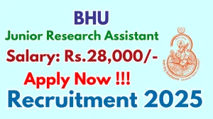 BHU Junior Research Assistant Recruitment 2025 - Apply Offline