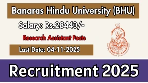 BHU Research Assistant Recruitment 2025 - Apply Online
