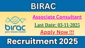 BIRAC Associate Consultant Recruitment 2025 - Apply Online