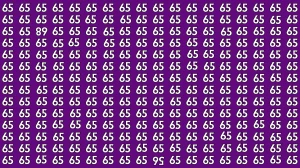 Brain Teaser: Within 6 Seconds Spot The Inverted 56 and 68 among 65s