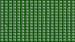 Brain Teaser: Within 7 Seconds Spot The Inverted 78 and 87 among 78s