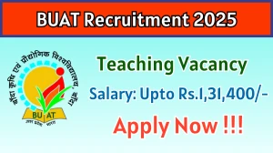 BUAT Teaching Recruitment 2025 - Apply Offline for 20 Posts