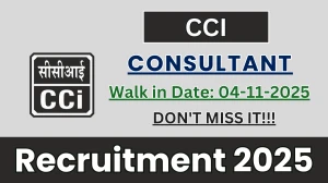 CCI Consultant Recruitment 2025 – Walk in