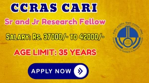 CCRAS CARI Recruitment 2025 – Walk in for 02 Senior Research Fellow, Junior Research Fellow Posts