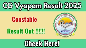 CG Vyapam Constable Result 2025 Out at vyapamcg.cgstate.gov.in, Direct Link to Download Result PDF Here CG Vyapam Constable Result 2025 Out at vyapamcg.cgstate.gov.in, Direct Link to Download Result PDF Here
