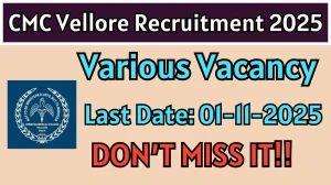 CMC Vellore Recruitment 2025 - Apply Online for Senior Resident or Assistant Professor Posts