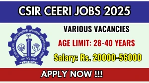 CSIR CEERI Recruitment 2025 - Apply Online for 23 Junior Research Fellow, Project Associate and More Posts CSIR CEERI Recruitment 2025 - Apply Online for 23 Junior Research Fellow, Project Associate and More Posts
