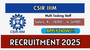 CSIR IIIM Multi Tasking Staff Recruitment 2025 - Apply Online for 19 Posts