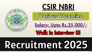 CSIR NBRI Recruitment 2025 – Walk in for 09 Project Associate, Young Professional and More Posts