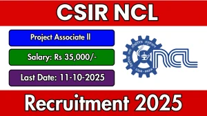 CSIR NCL Project Associate ll Recruitment 2025 - Apply Online