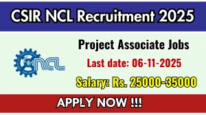 CSIR NCL Project Associate Recruitment 2025 - Apply Online for 02 Posts CSIR NCL Project Associate Recruitment 2025 - Apply Online for 02 Posts
