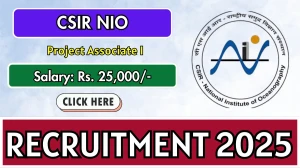 CSIR NIO Project Associate I Recruitment 2025 - Apply Online