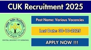 CUK Recruitment 2025 - Apply Online for Professor, Associate Professor Posts