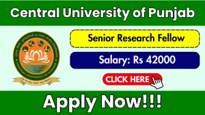 CUP Senior Research Fellow Recruitment 2025 - Apply Offline for 01 Posts