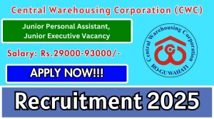 CWC Recruitment 2025 - Apply Online for 22 Junior Personal Assistant, Junior Executive Posts CWC Recruitment 2025 - Apply Online for 22 Junior Personal Assistant, Junior Executive Posts