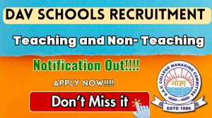DAV Schools Staff Recruitment 2026 - Apply Online