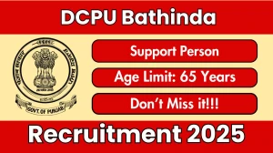DCPU Bathinda Support Person Recruitment 2025 - Apply Offline for 10 Posts