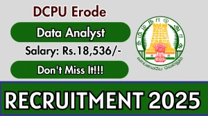DCPU Erode Data Analyst Recruitment 2025 - Apply Offline