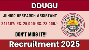 DDUGU Junior Research Assistant Recruitment 2025 - Apply Offline