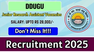 DDUGU Junior Research Assistant Recruitment 2025 - Apply Offline for 01 Posts DDUGU Junior Research Assistant Recruitment 2025 - Apply Offline for 01 Posts