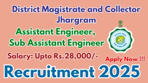 District Magistrate and Collector Jhargram Recruitment 2025 - Apply for Offline Assistant Engineer, Sub Assistant Engineer Posts