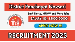 District Panchayat Navsari Recruitment 2025 - Apply Online for 04 Staff Nurse, MPHW and More Posts District Panchayat Navsari Recruitment 2025 - Apply Online for 04 Staff Nurse, MPHW and More Posts