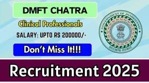 DMFT Chatra Clinical Professionals Recruitment 2025 - Apply Offline for 32 MO, Gynecologist and Other Posts